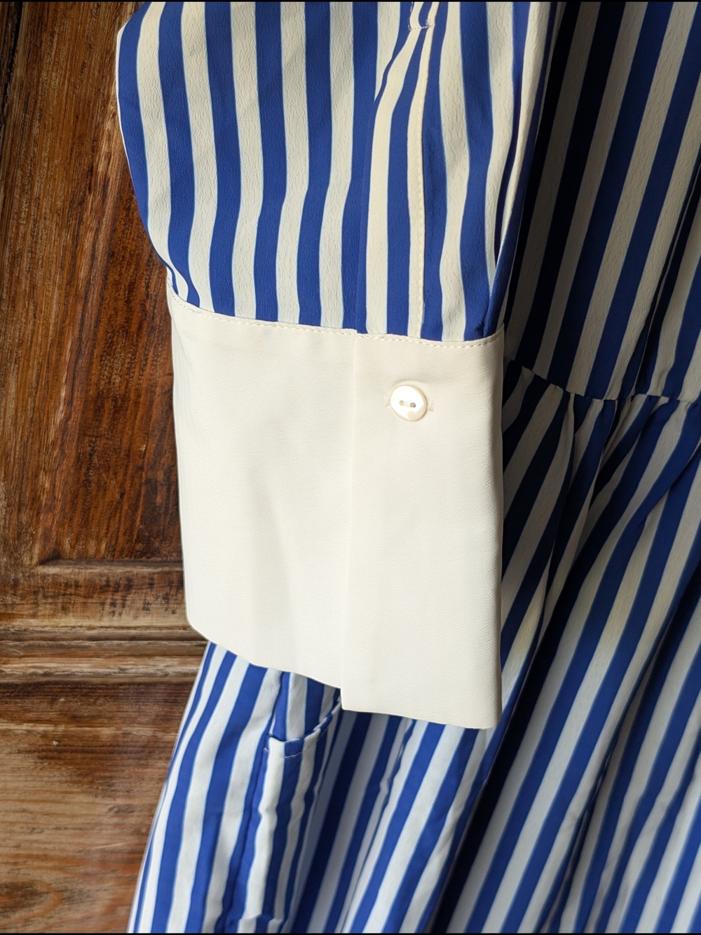 NWT Tuckernuck Hayes Striped Collared Mini Dress L Blue White Nautical Preppy - Picture 4 of 9